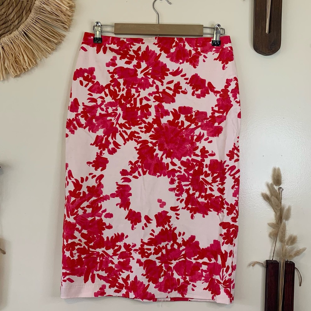 Abstract Floral Pencil Skirt Sz 6 by New York & Company 7th Avenue